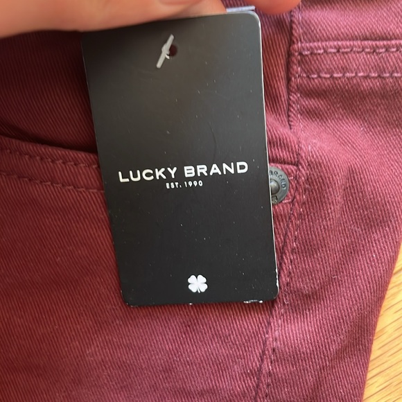 NWT- 🍀 Lucky brand jeans - maroon - size 8 / 29 R - Picture 6 of 13